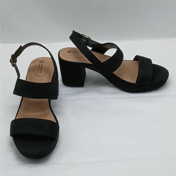 Giani Bernini Womens Sandals Shoes Size 7M Black Chunky Heel Platform Summer - Picture 4 of 12